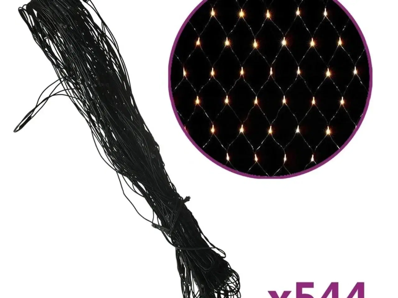 Billede 2 - Lysnet 4x4 m 544 LED'er inde/ude varmt hvidt lys