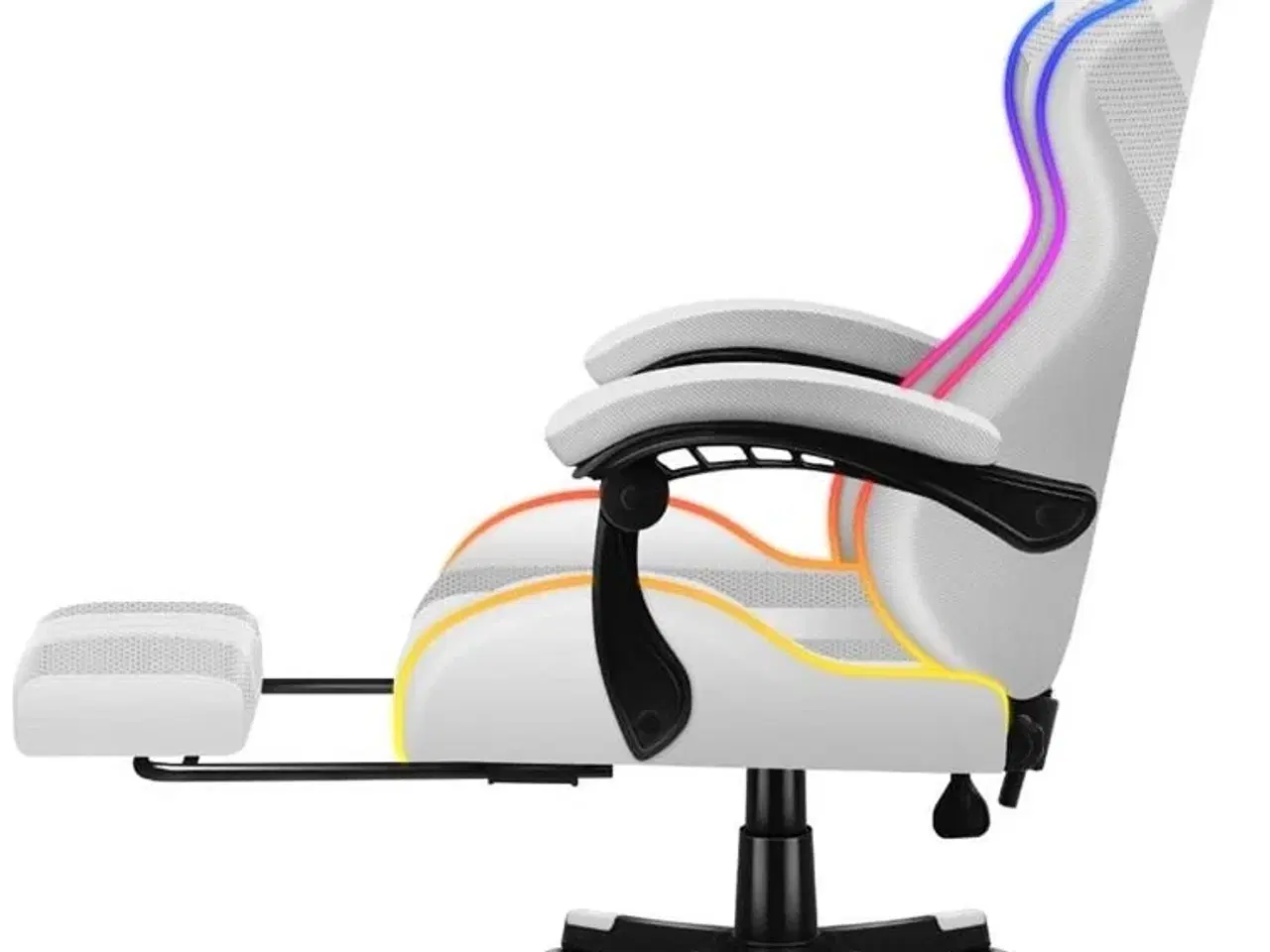 Billede 6 - Gamerstol Huzaro Force 4.7 RGB – hvid med fodstøtte