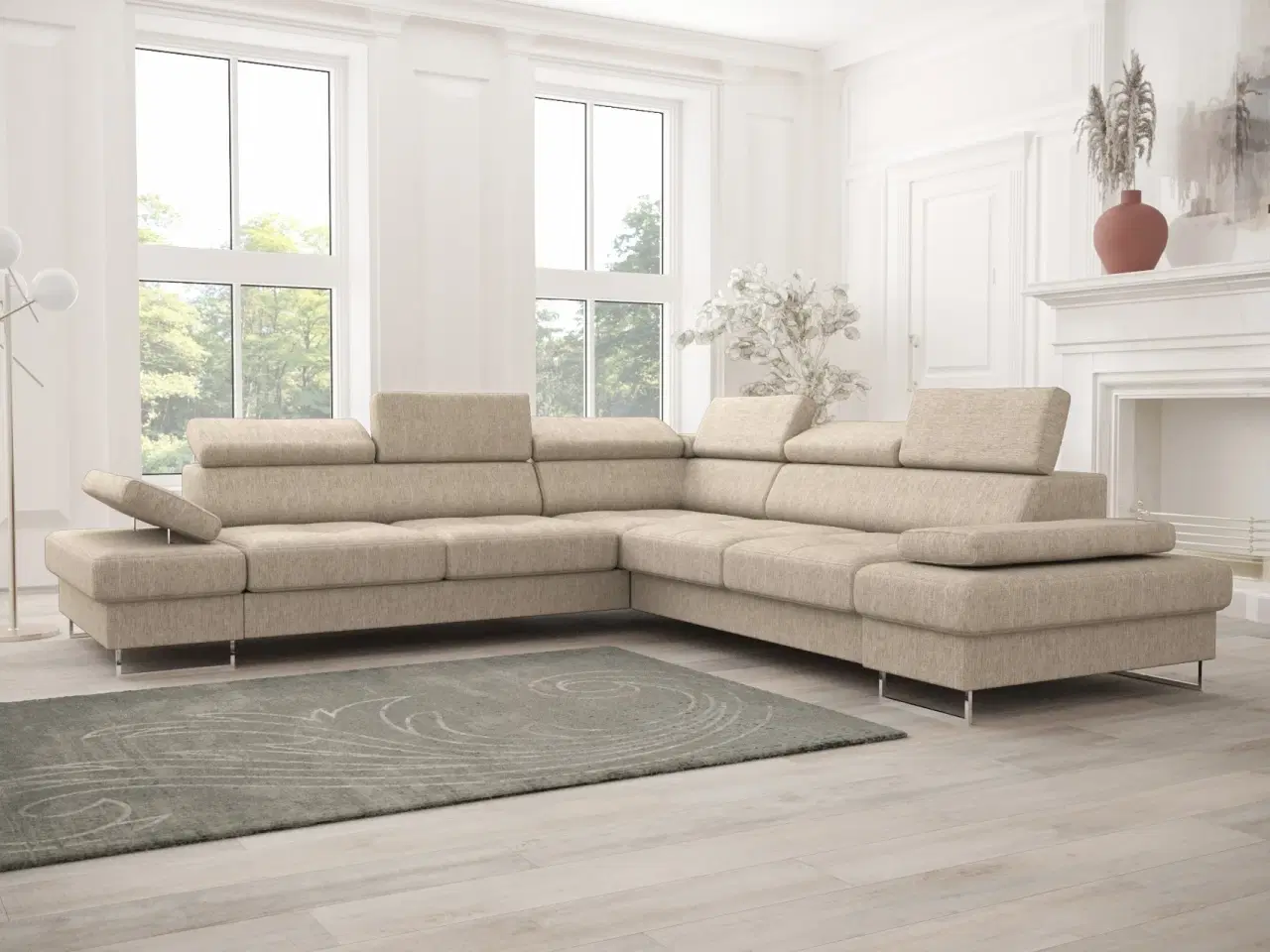 Billede 9 - GALAKSE MAX HJØRNESOFA MED SOVEFUNKTION 280×280 TERRA 79 HØJRE