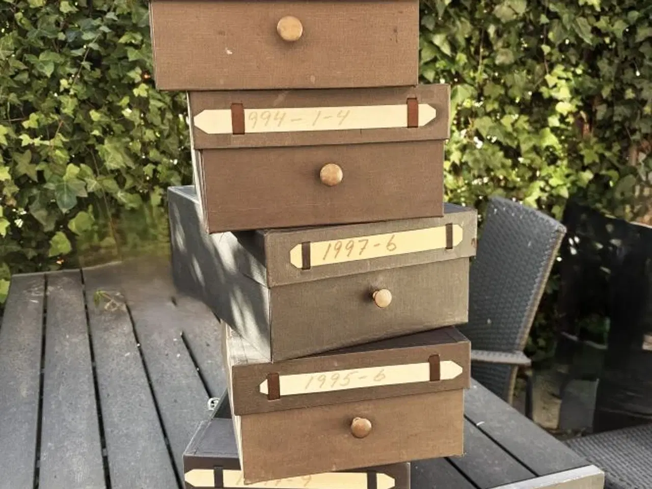 Billede 5 - Vintage arkivkasser - til opbevaring og pynt