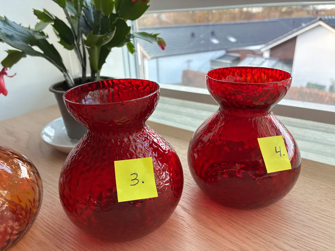 Billede 4 - Hyacintglas fra Holmegaard - RØDE