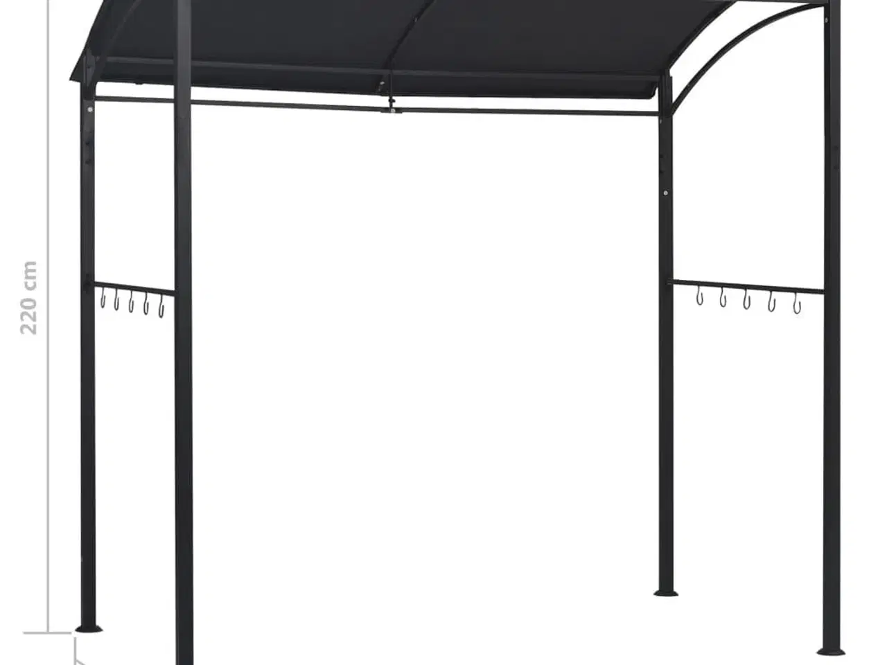 Billede 7 - Grillpavillon 215x150x220 cm stål antracitgrå