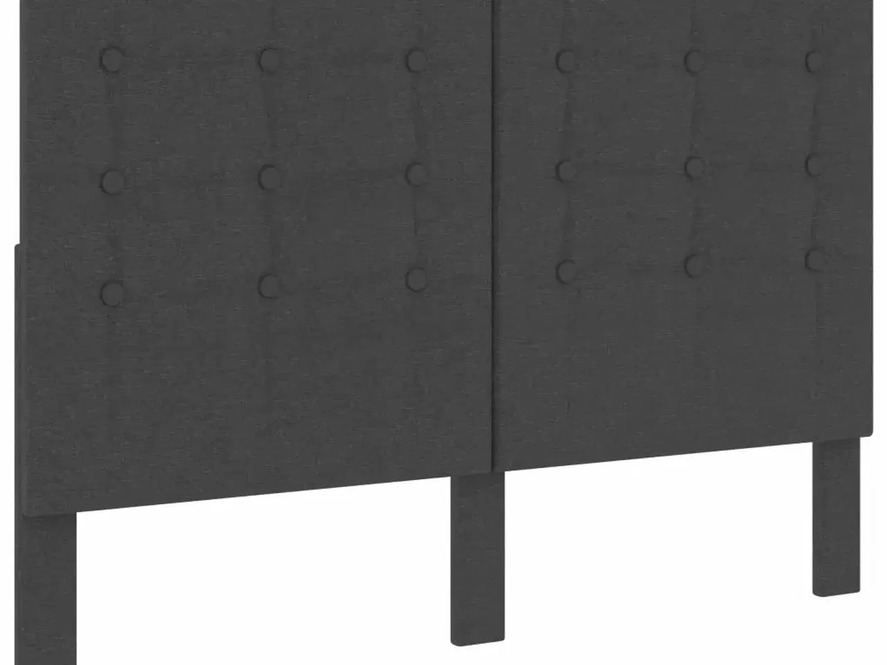 Billede 1 - Sengegavl med mønster 140x200 cm stof mørkegrå