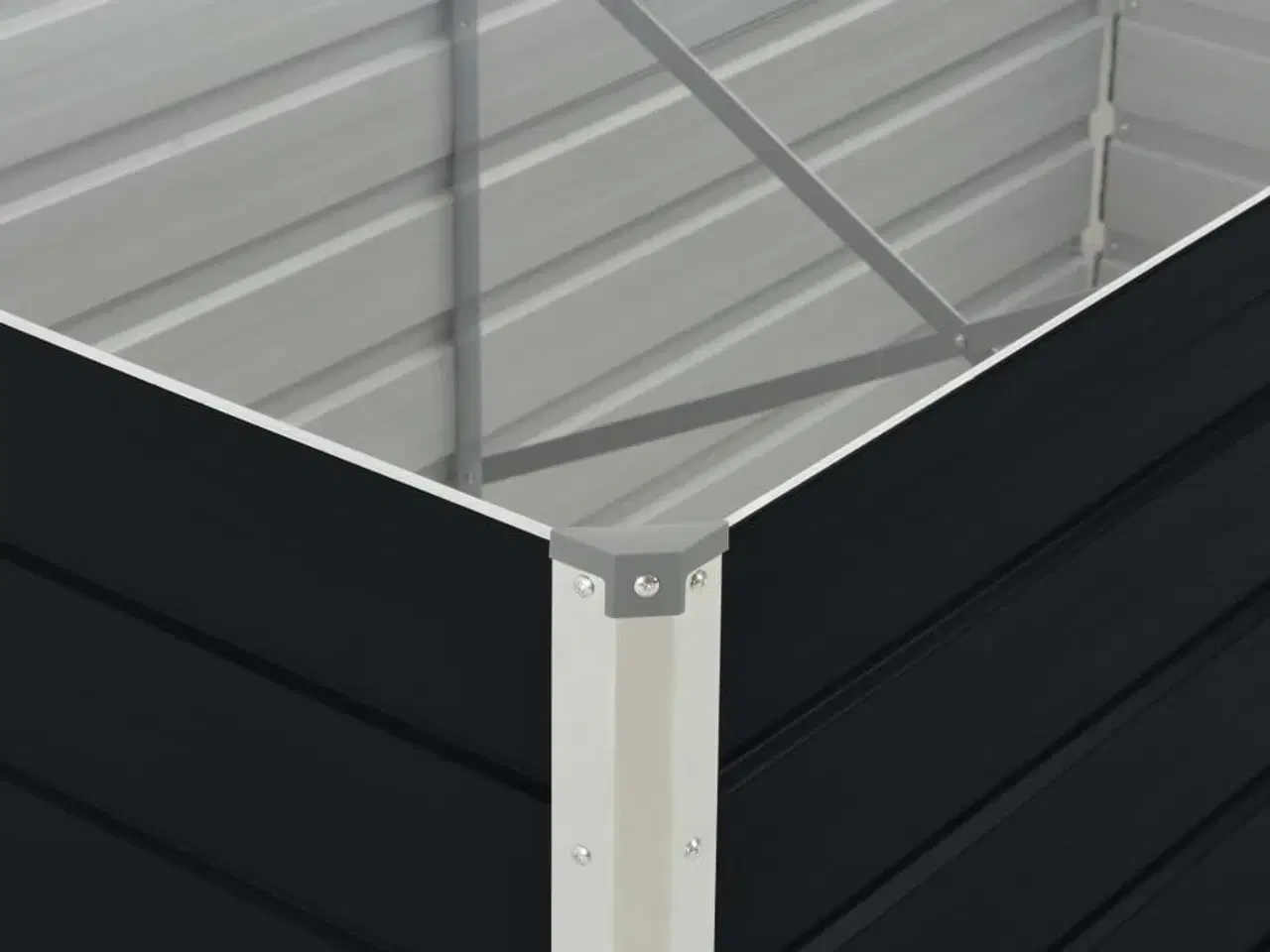 Billede 2 - Hævet blomsterbed 160 x 80 x 45 cm galvaniseret stål antracit
