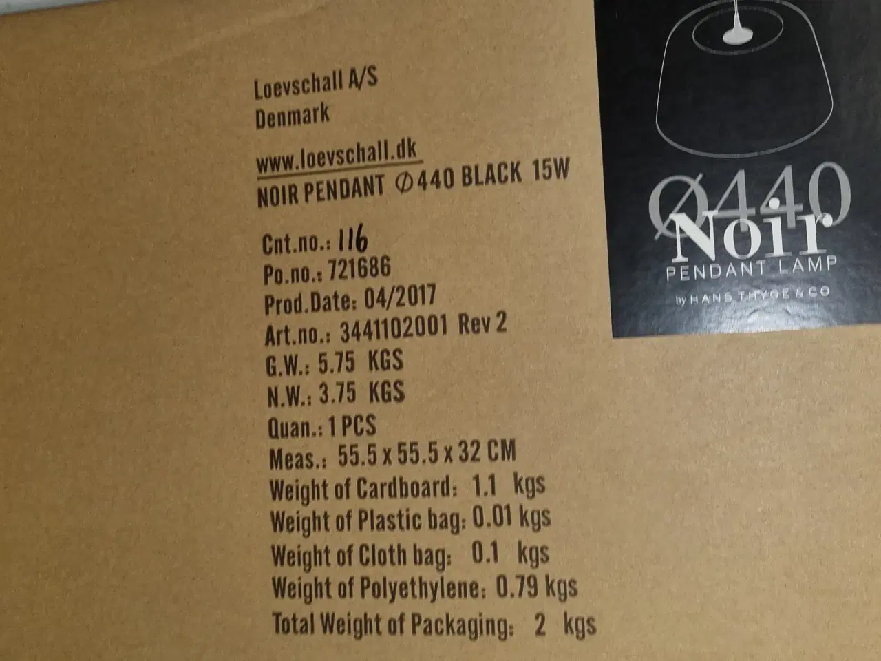 Billede 2 - Noir loftslampe, pendel