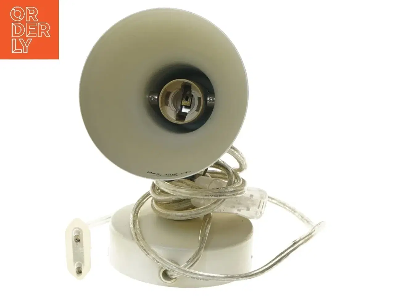 Billede 2 - Hvid bordlampe (str. 14x14 cm)