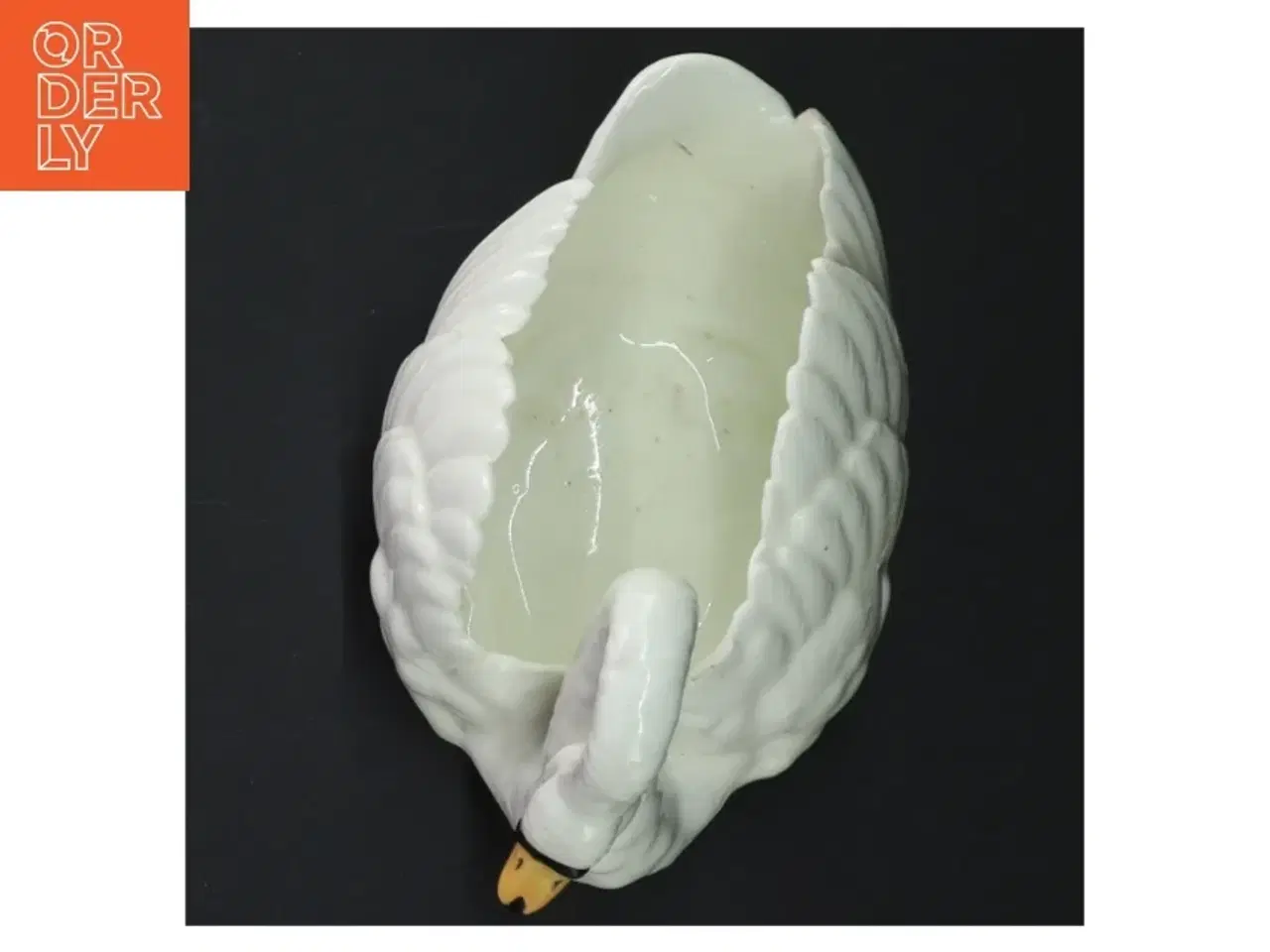 Billede 4 - Porcelæn svane figurine (str. H 12 cm, b 16 cm)