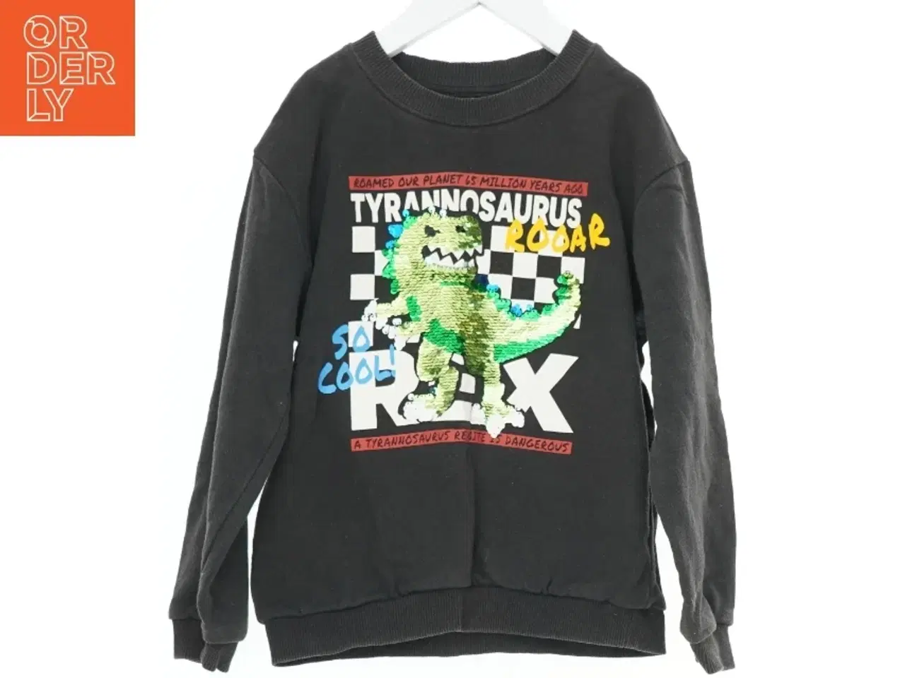 Billede 1 - Sweatshirt med dinosaur print fra H&M (str. 122)