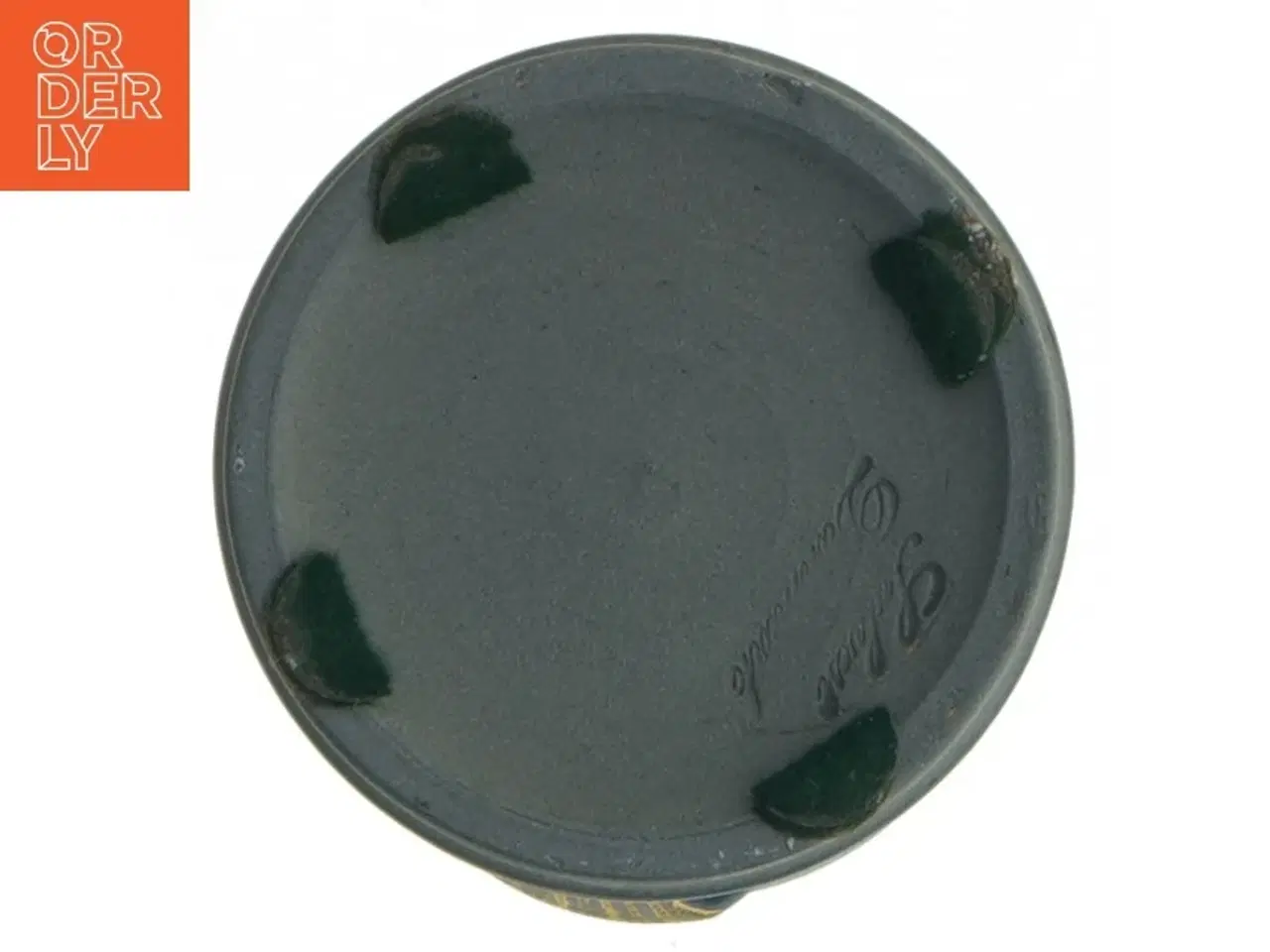 Billede 2 - Blå Keramik lysestage (str. Ø. 7,5 cm. længde. 15 cm)