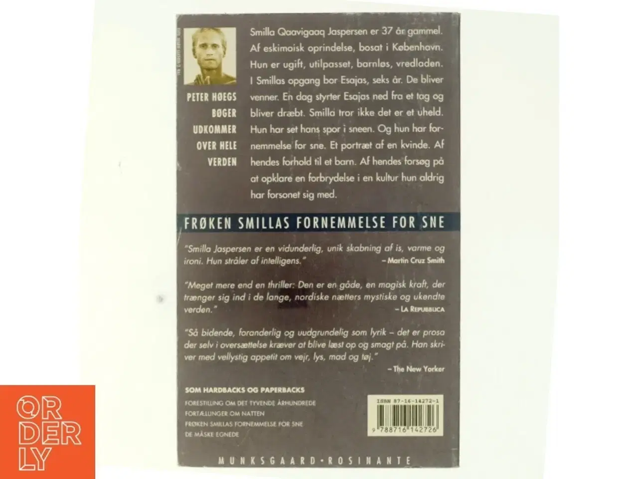 Billede 3 - Frøken Smillas fornemmelse for sne : roman af Peter Høeg (f. 1957-05-17) (Bog)