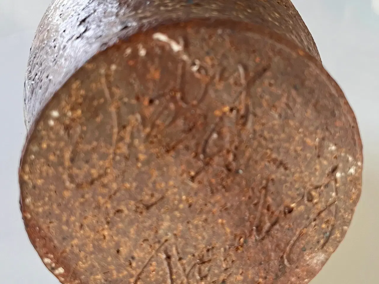 Billede 3 - VISBY flaske med uglemotiv - hånddrejet stentøj H 