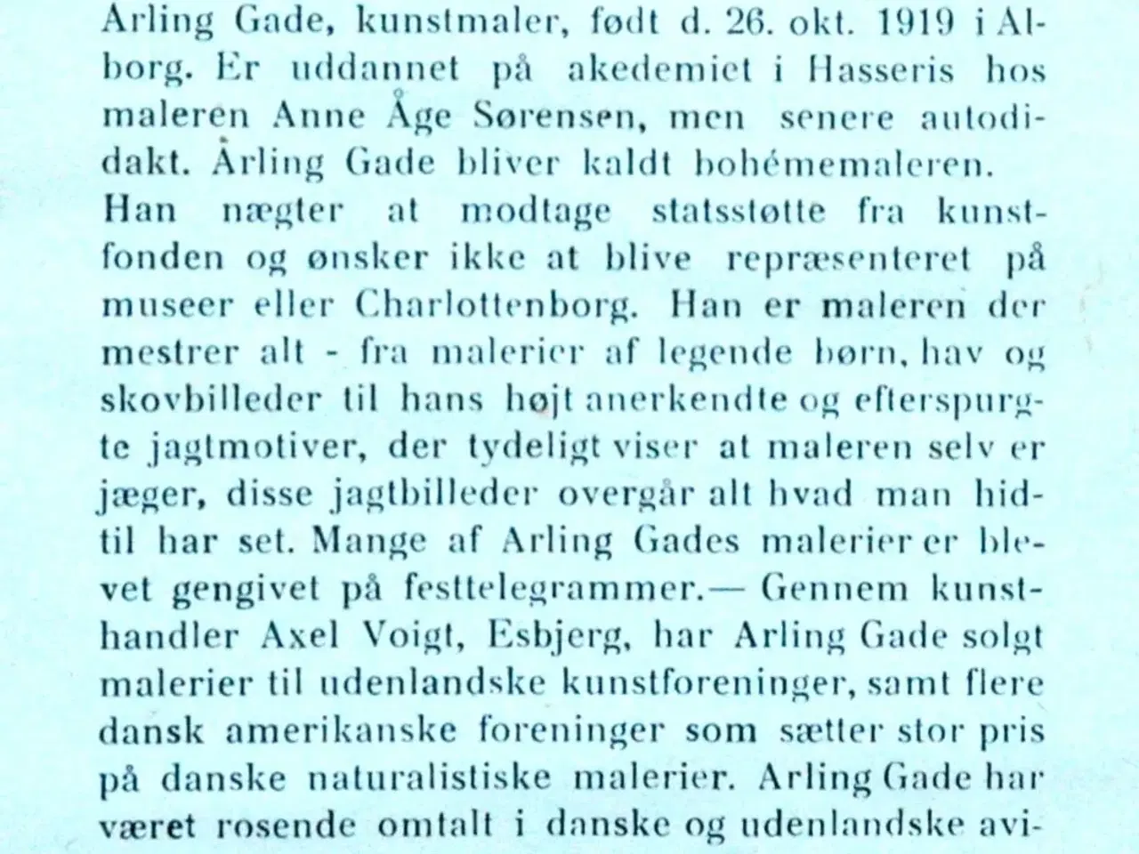 Billede 4 - Maleri af Arling Gade (1919-2011)