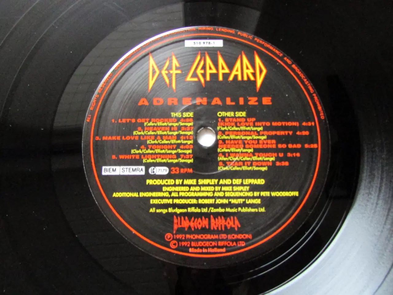 Billede 4 - DEF LEPPARD - ADRENALIZE LP