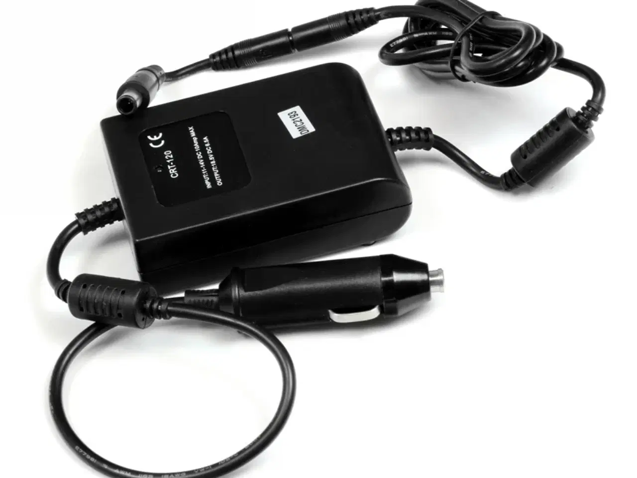 Billede 1 - HP Compaq 120W 18.5V 6.5A Bil strømforsyning med  Pin in Tip til 12 volt cigaretstik