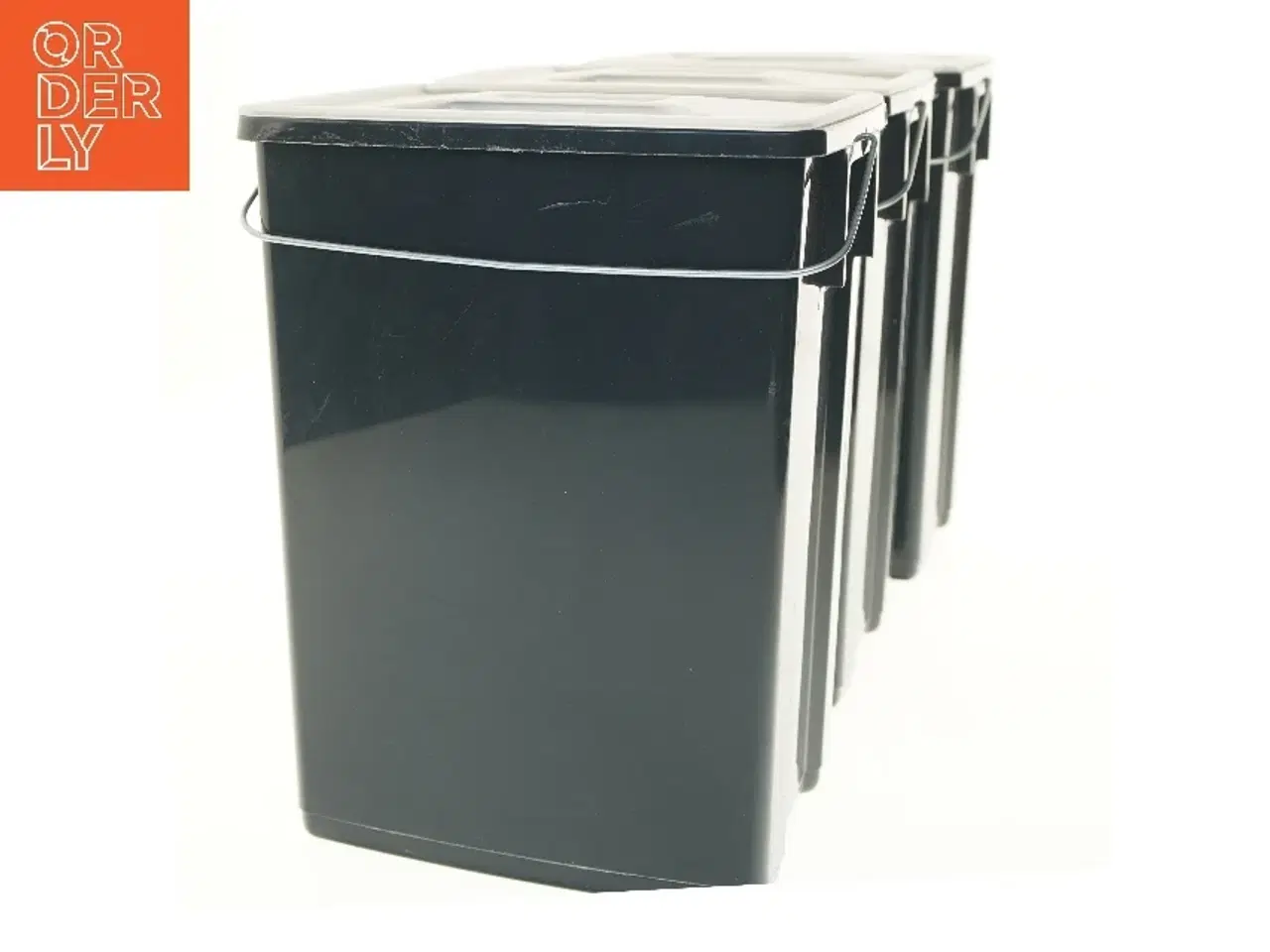 Billede 1 - Sort affaldsspand sæt, 3 styk fra Curver (str. 30x20x15, 3 styk cm)