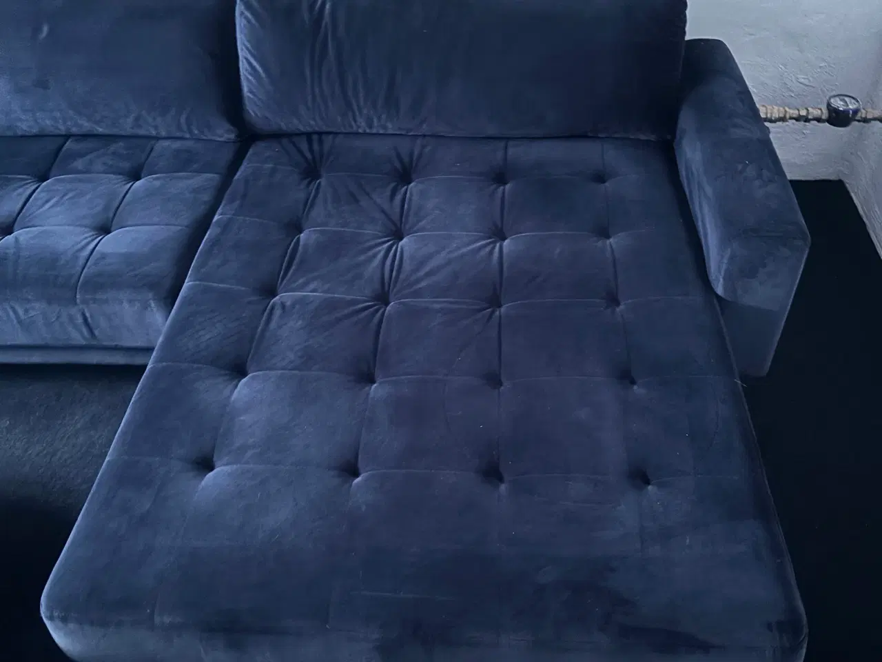 Billede 5 - Blå velour sofa 