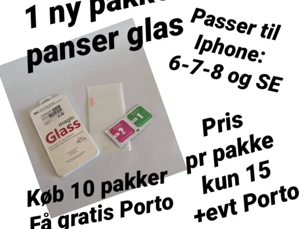 Billede 1 - Nyt Panserglas til iphone 7