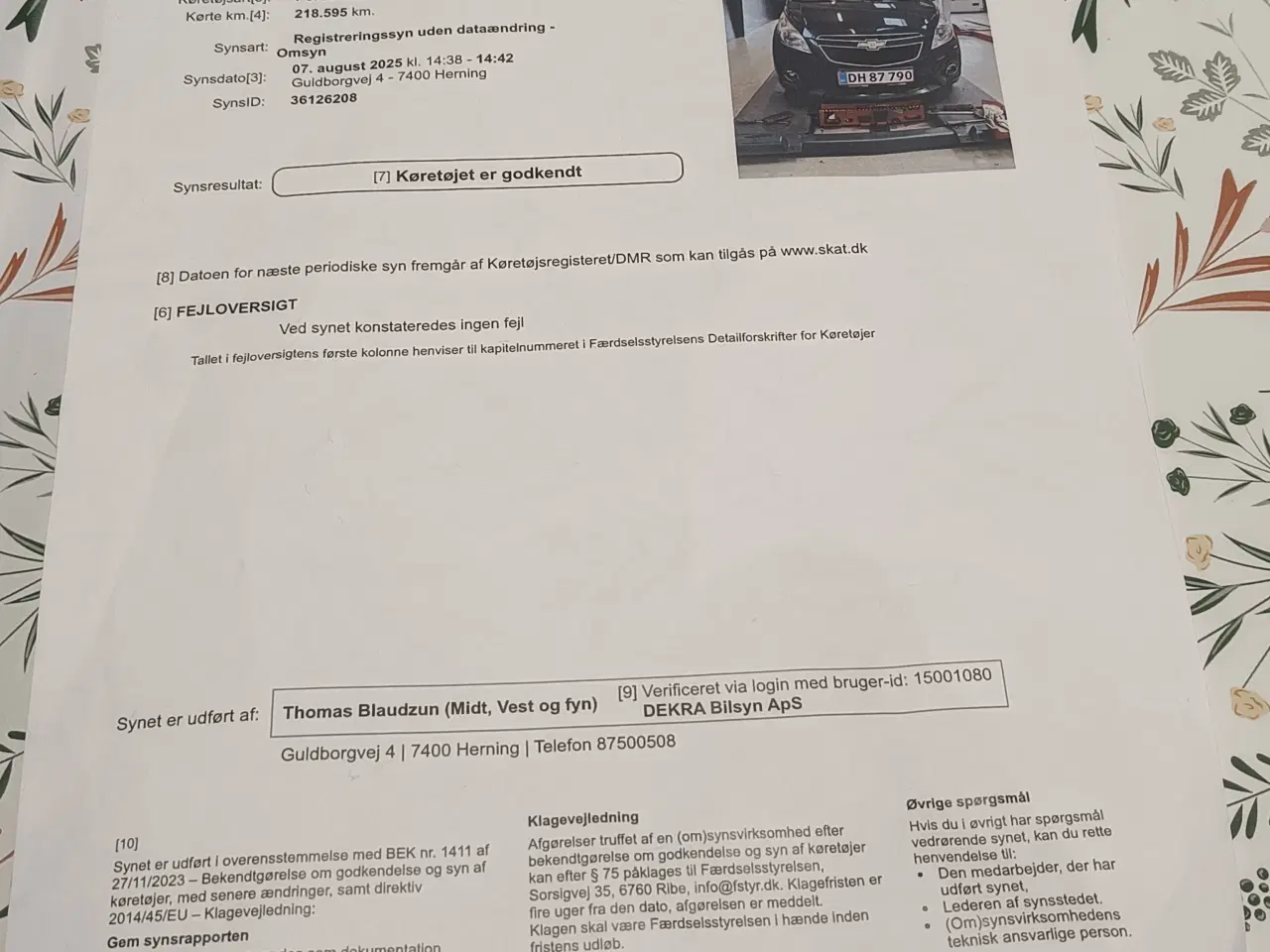 Billede 10 - Chevrolet Spark 1,2  Frisk nysynet.