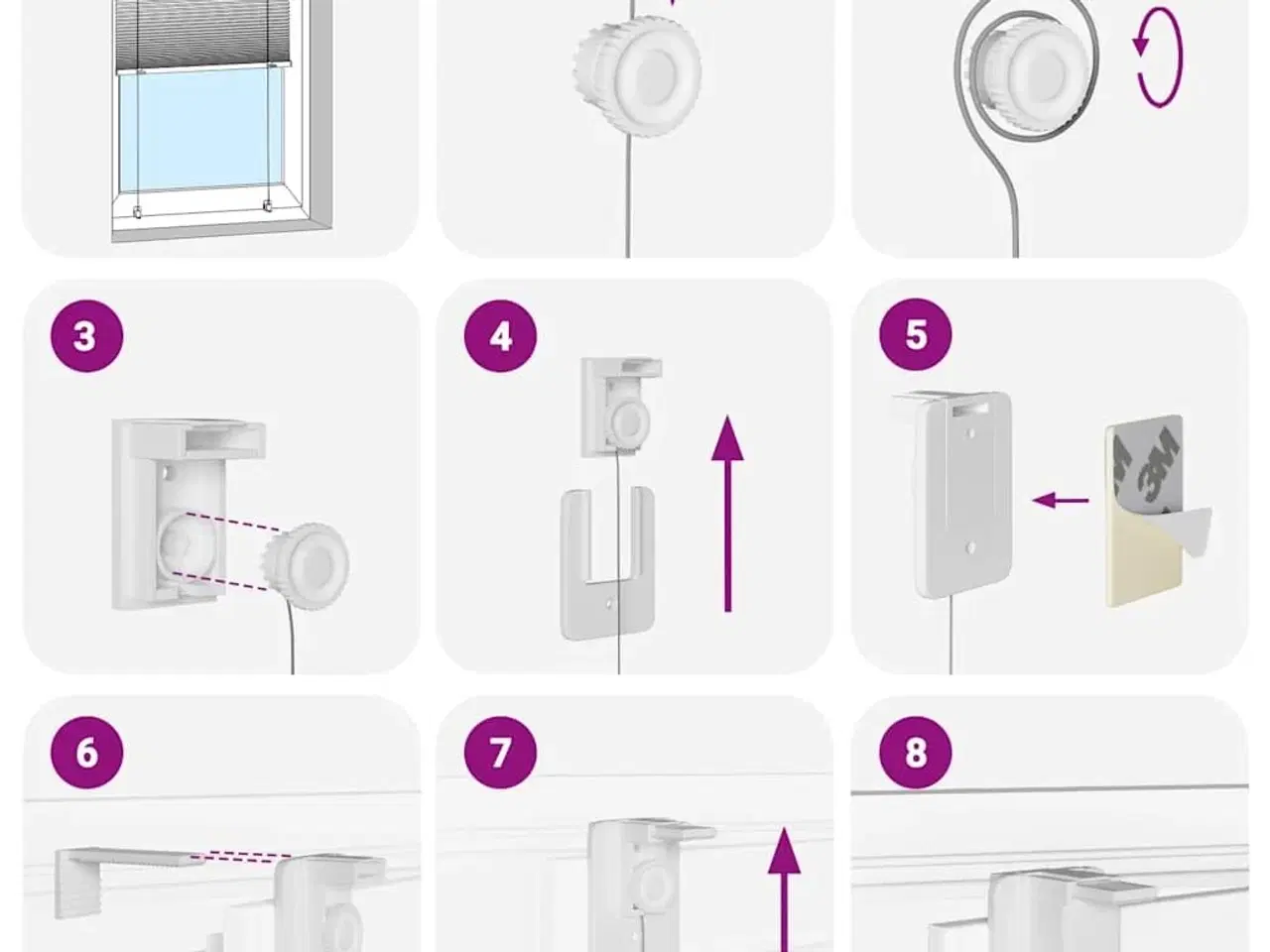 Billede 5 - Plisségardin Sort 80x200 cm Stofbredde 79,4 cm Polyester