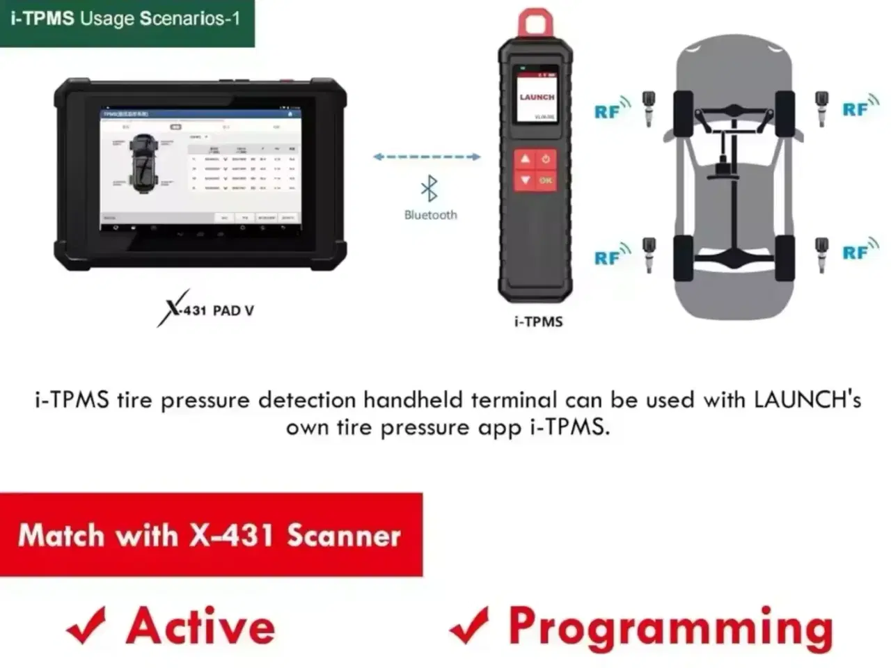 Billede 4 - i-TPMS - TPMS Sensor kodnings og progreammerings enhed  for Launch X-431serien og CRP-MOT