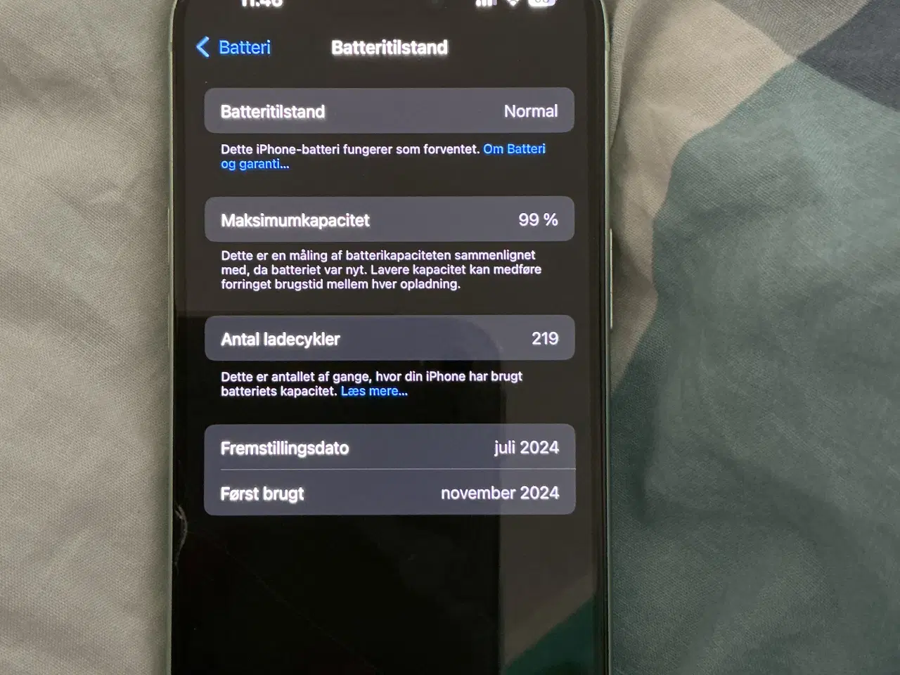 Billede 2 - iPhone 15 128GB Grøn — Helt ny stand, inkl. kasse,
