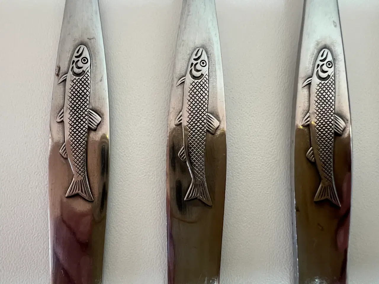 Billede 6 - Vintage Fiskebestik m/Fisk på. (6 Personer)