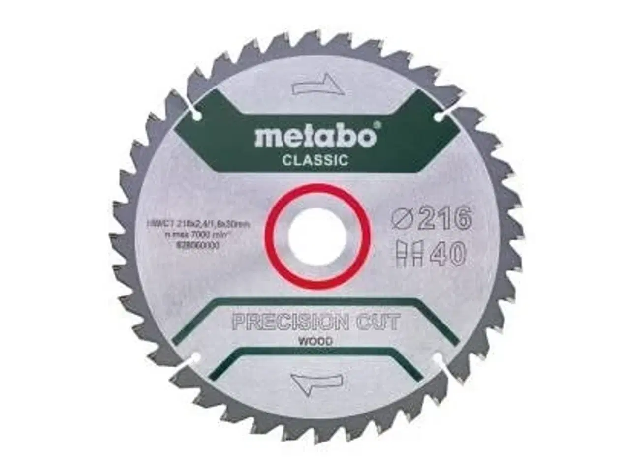 Billede 1 - Rundsavklinge til træ 216×2,4×30mm HW/CT Z40 WZ