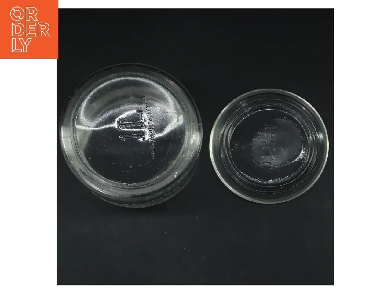 Billede 5 - Glaskrukke med låg fra Holmegaard (str. Ø 12 cm højde 13 cm)