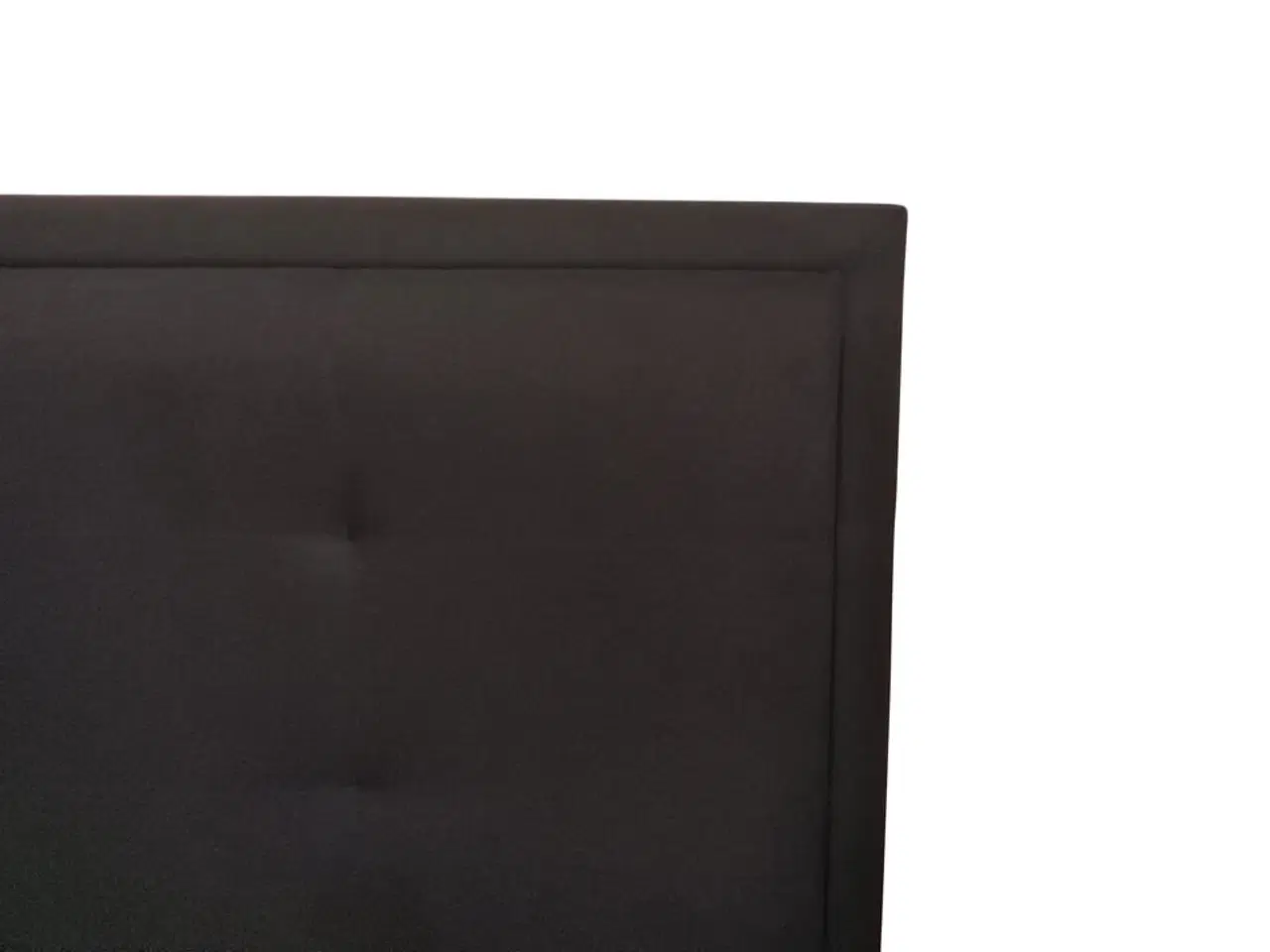 Billede 3 - Dobbeltseng på 180x200 cm betrukket med sort stof og leveres med  gavl