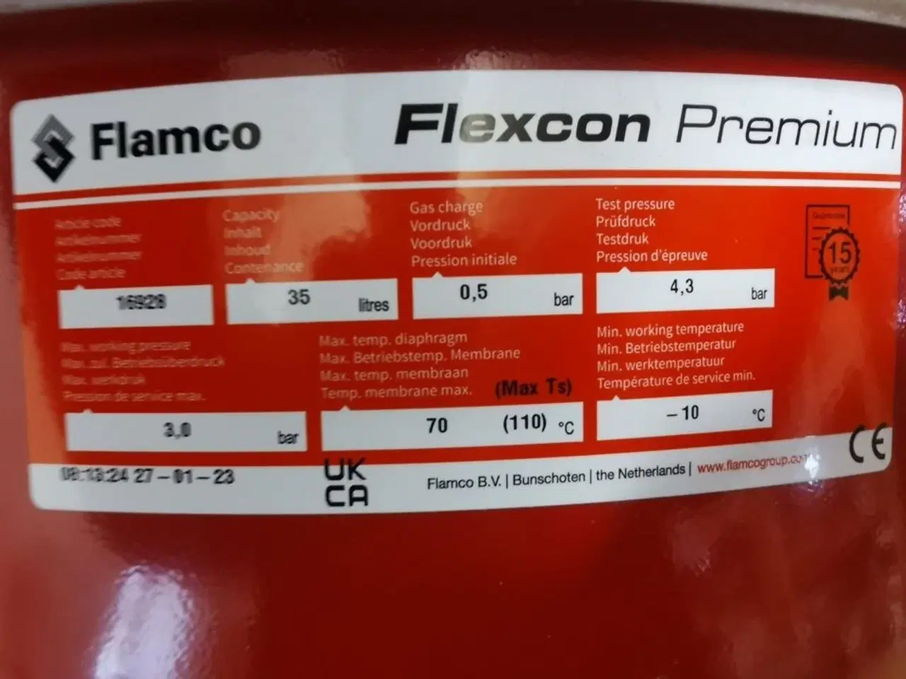 Billede 4 - Ekspansionsbeholder, Flexcon 35 ltr.