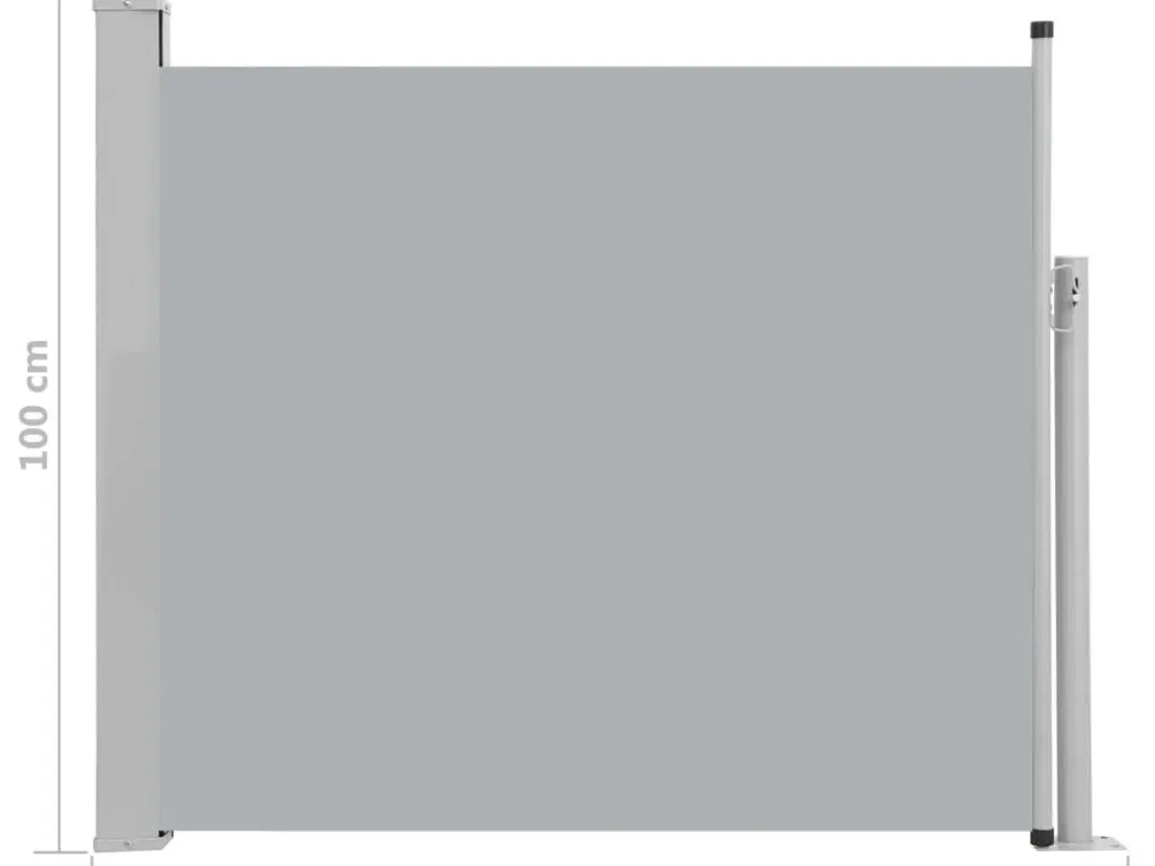 Billede 8 - Sammenrullelig sidemarkise til terrassen 100 x 300 cm grå