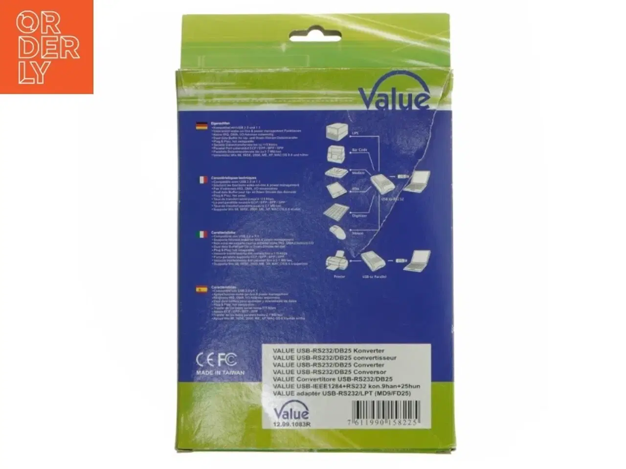 Billede 2 - USB-RS232/DB25 konverter fra Value (str. 1,8 m)