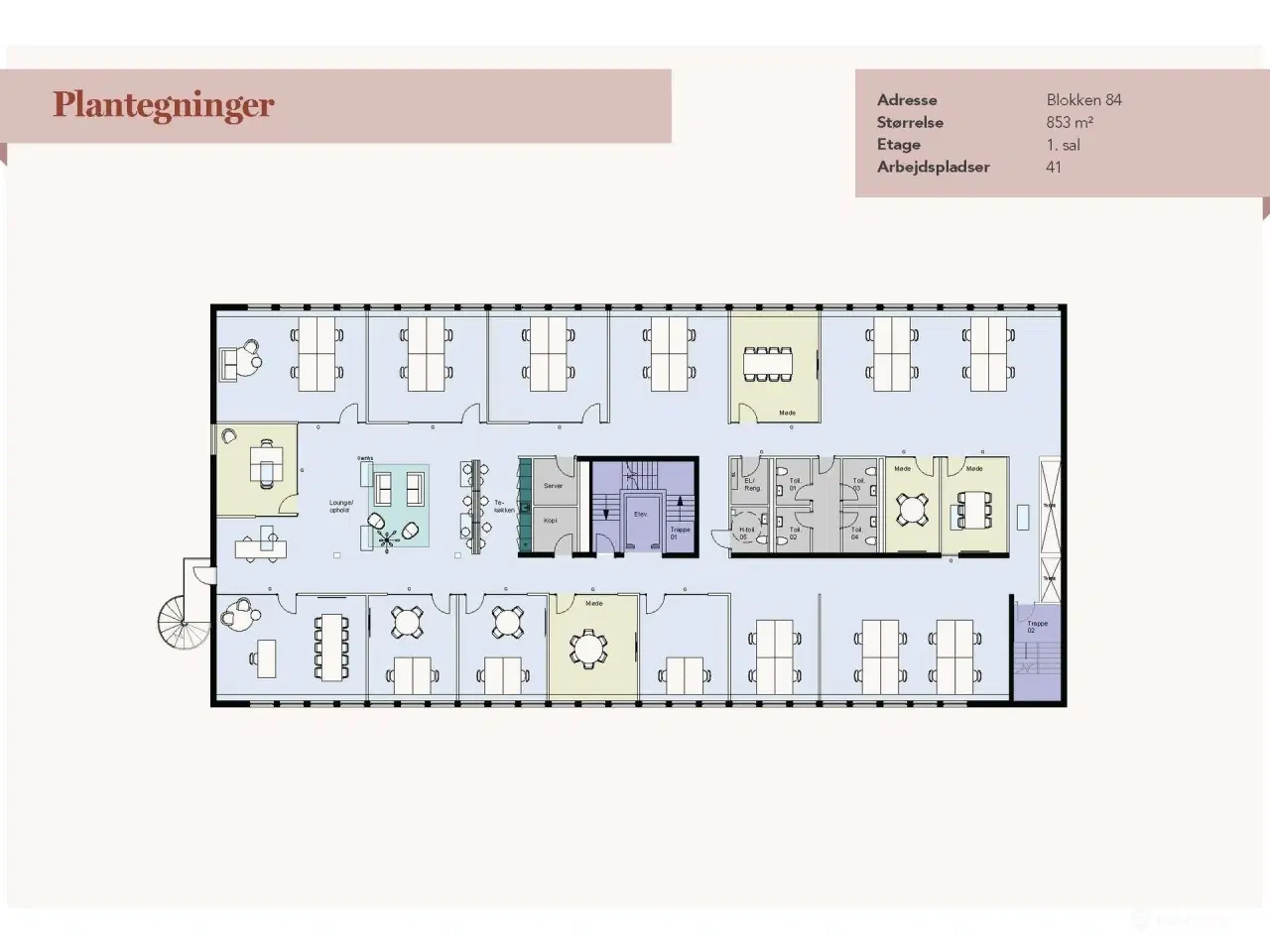 Billede 16 - Åbent kontorlejemål med rig mulighed for opdeling