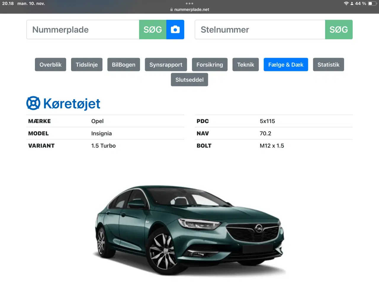 Billede 6 - Opel Alufælge med dæk til Cascada/Insigna 18x7,5 J