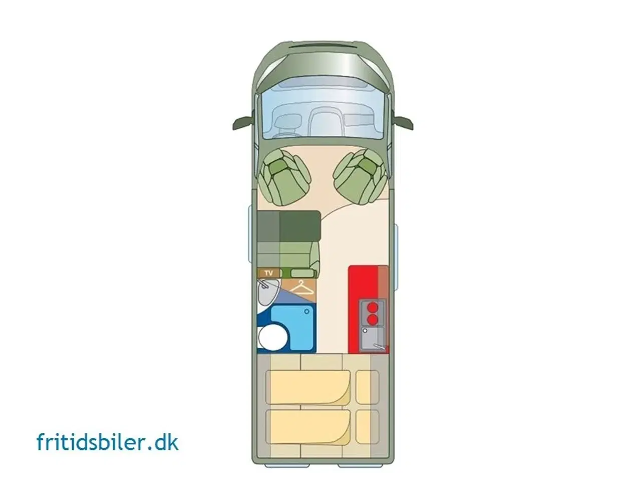 Billede 2 - 2024 - RoadCar R 540 120 Hk All In   Fritidsbil under 6 meter med tværstillet dobbeltseng bygget på Citroen