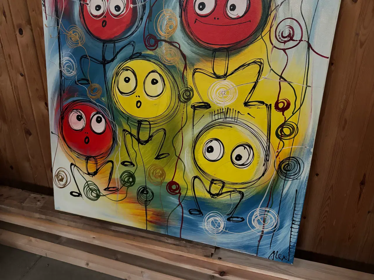 Billede 1 - Stor billede / maleri 1x1 m