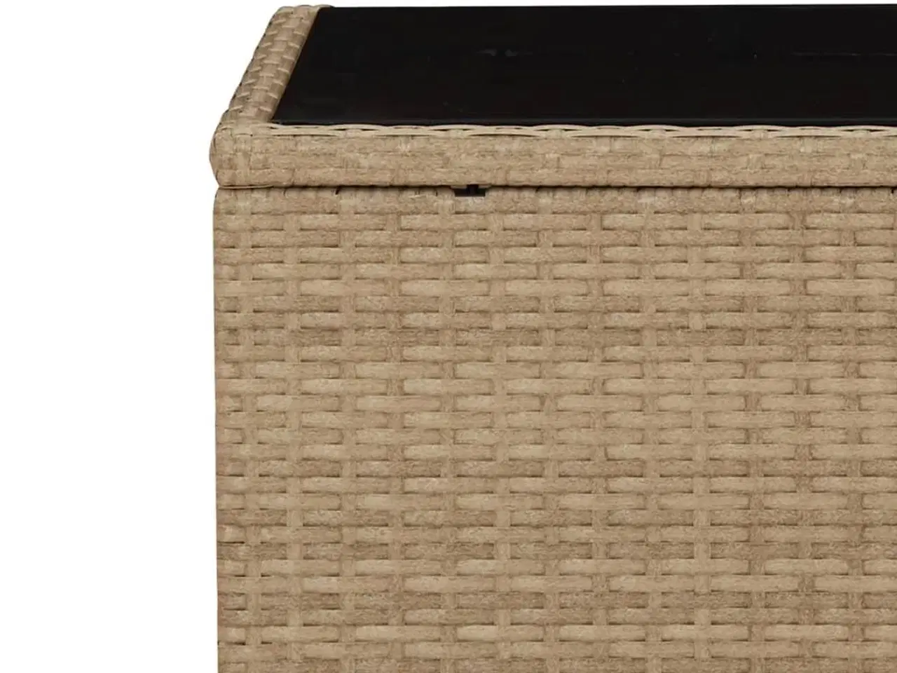 Billede 5 - Havebord med glasbordplade polyrattan og hærdet glas beige