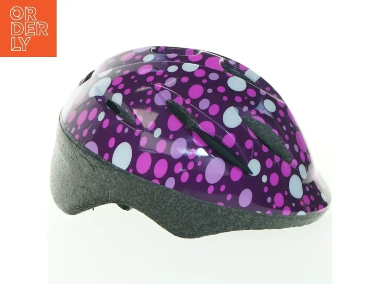 Billede 1 - Cykelhjelm til barn med prikker (str. 25 cm)