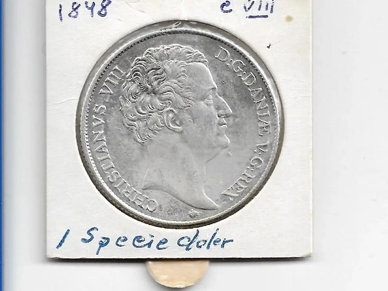 Billede 1 - 1  Speciedaler  1848  Chr.  VIII  ( Sieg  4500.-)