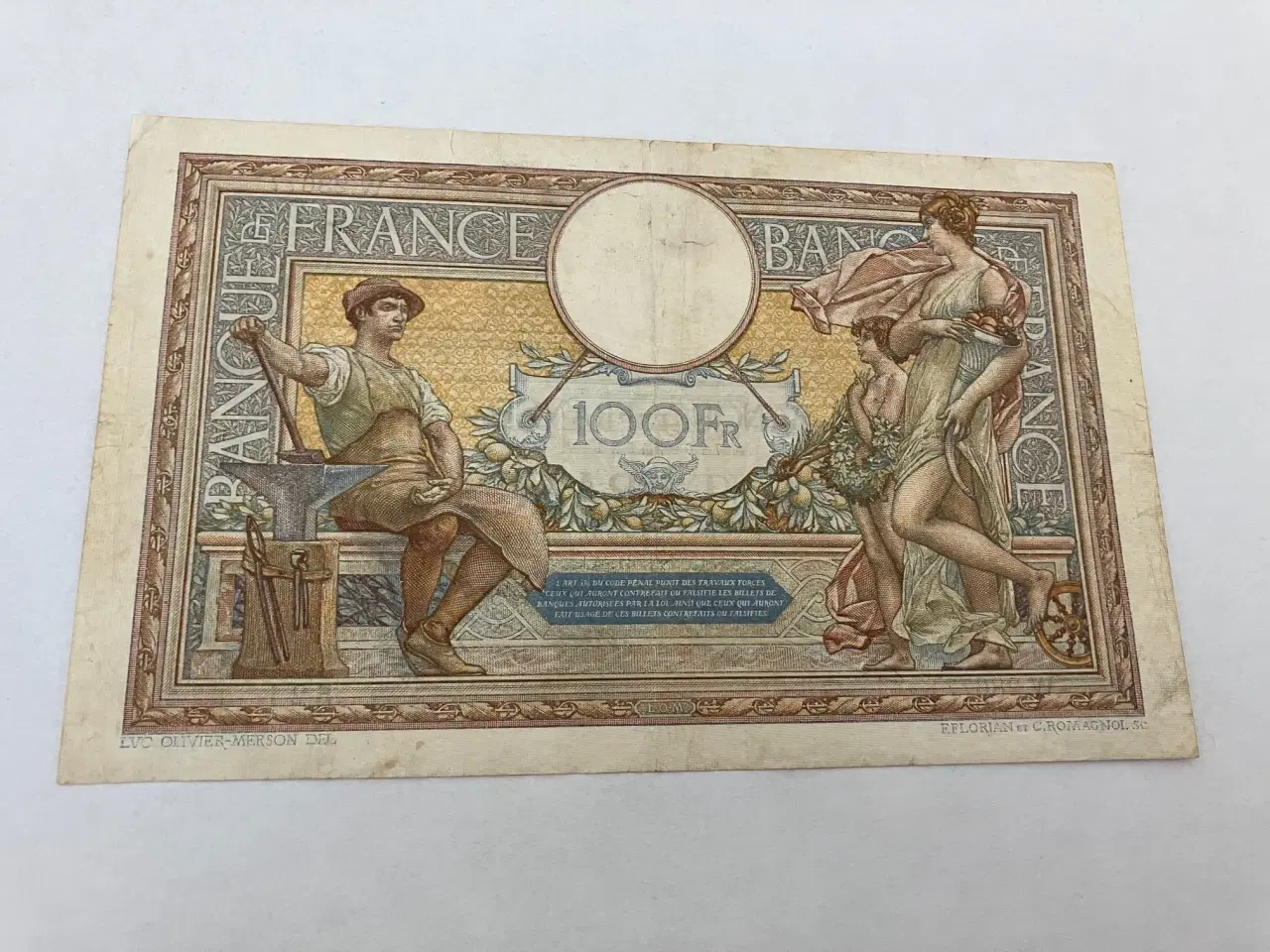 Billede 2 - 100 Francs France 1931