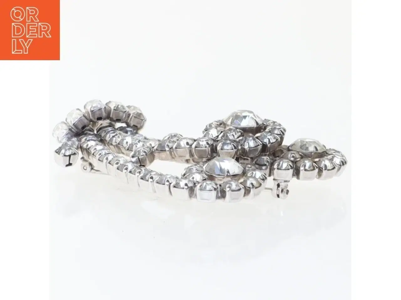 Billede 6 - Vintage broche med strass (str. 5x8 cm)