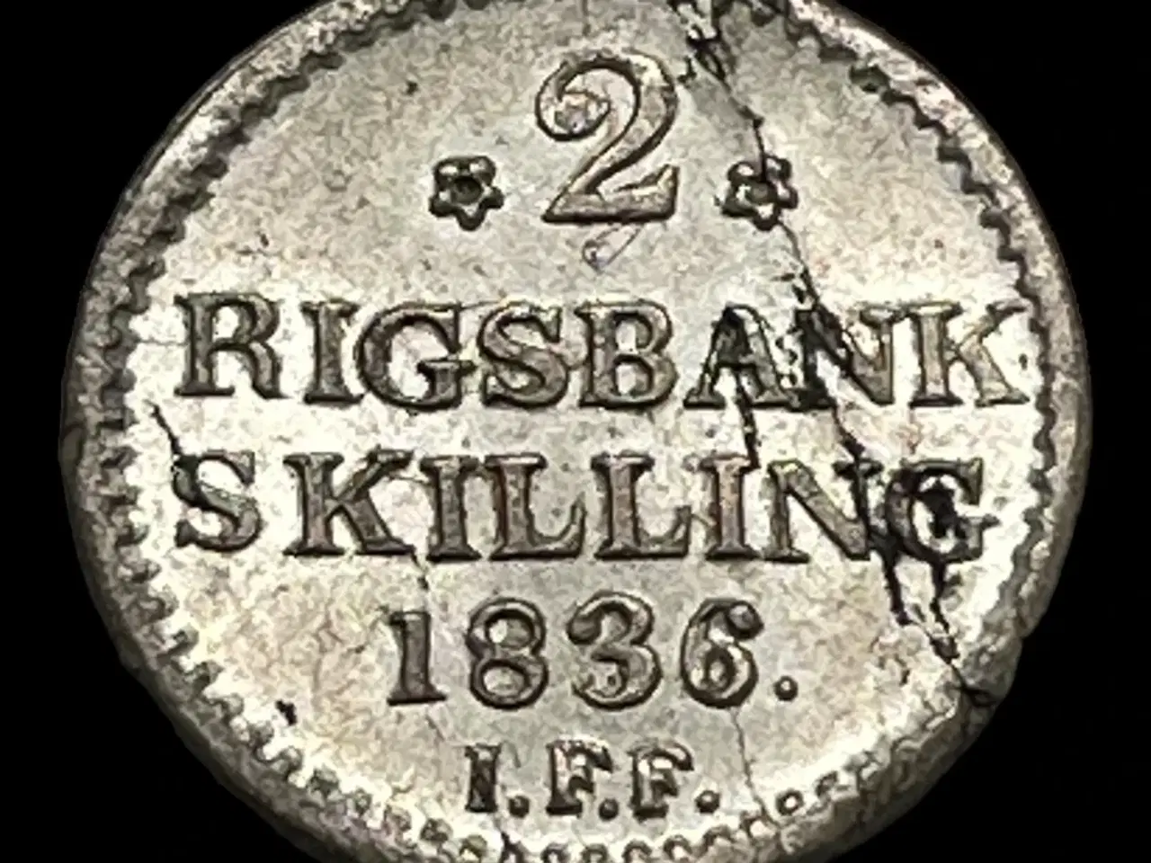 Billede 1 - 2 Rigsbankskilling 1836