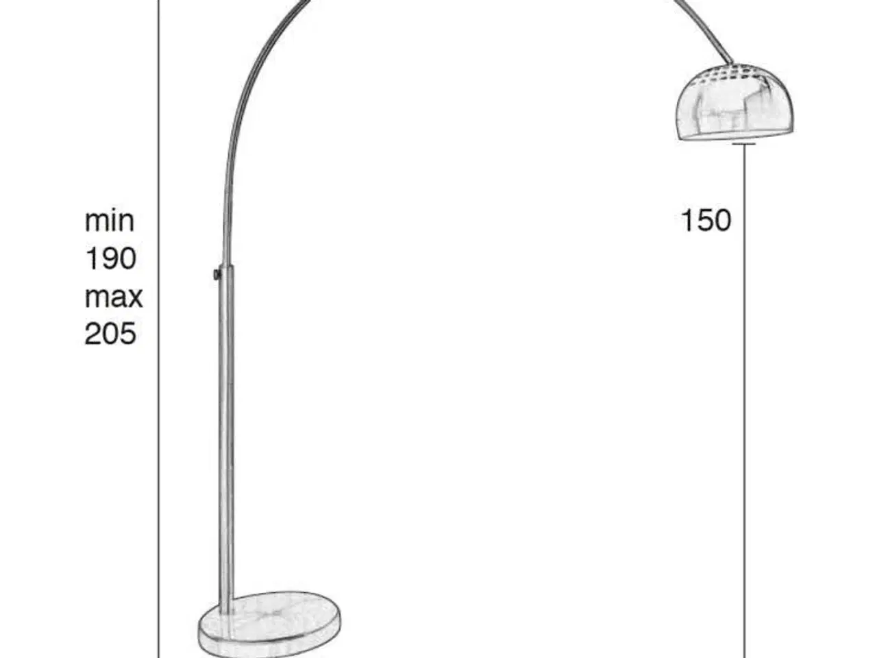 Billede 4 - Bue lampe/ Gulvlampe