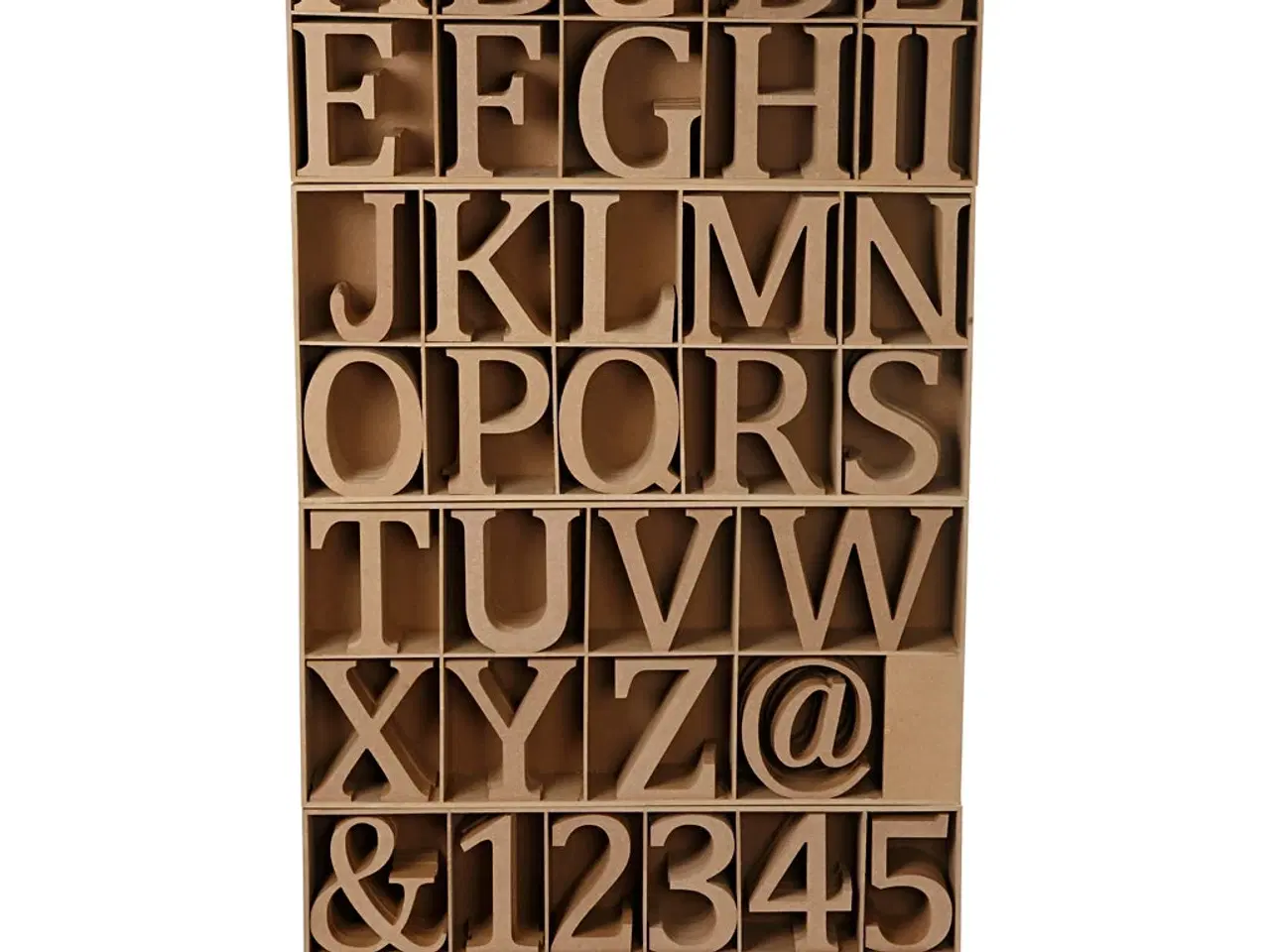 Billede 1 - 160 stk. Træbogstaver, Tal & Symboler - 13 cm Høj