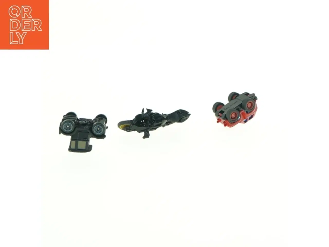 Billede 2 - Små mini legetøjsbiler og motorcykel (str. 3 x 2 cm og 6 x 2 cm)
