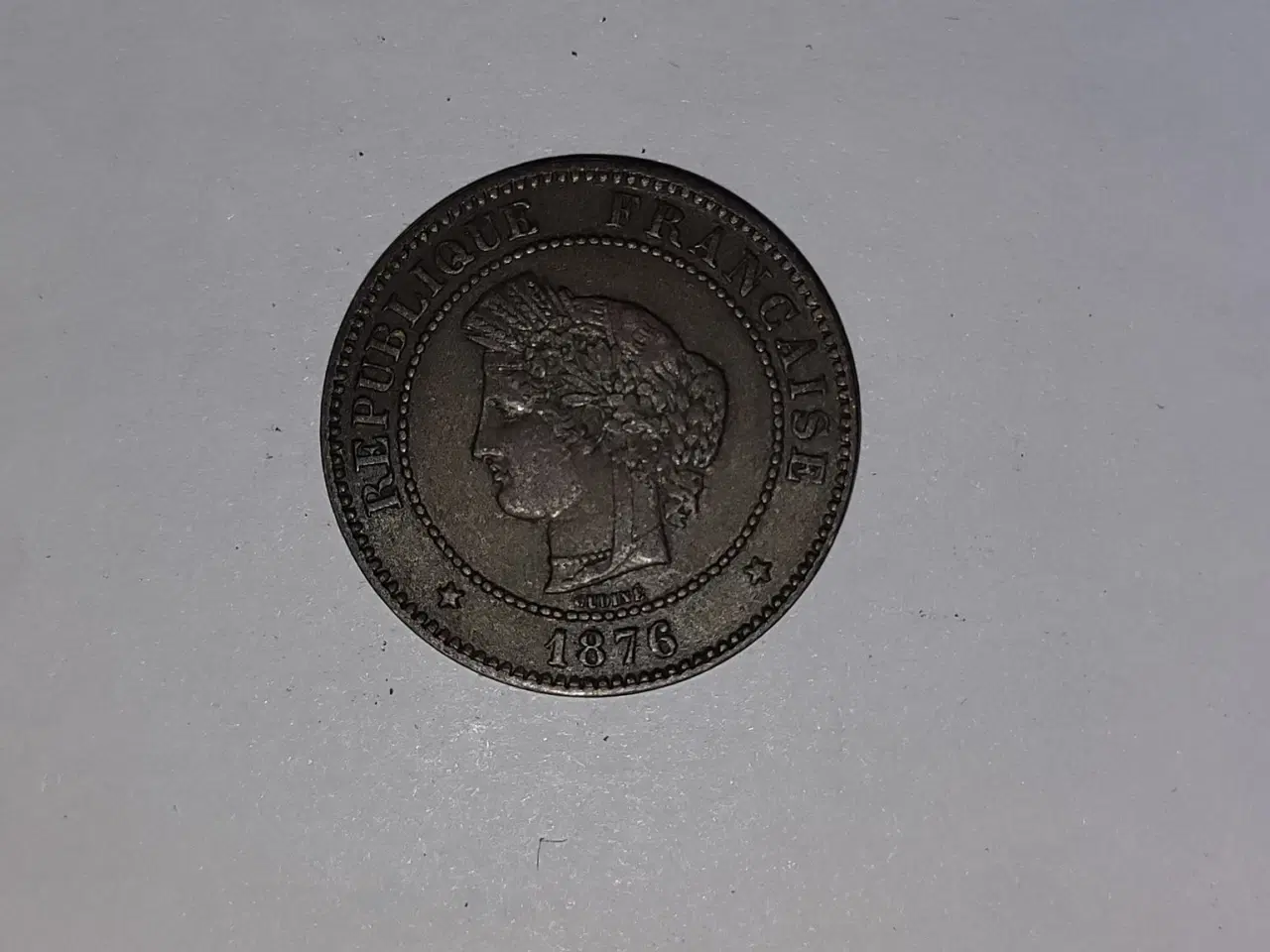 Billede 1 - 5 Centimes 1876 A France