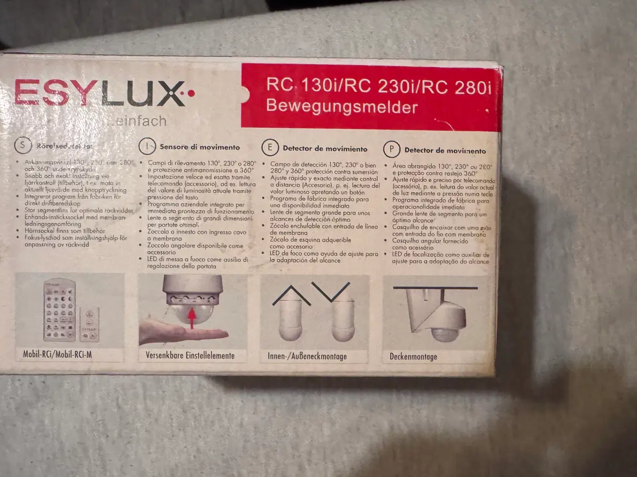 Billede 3 - ESYLUX RC 130/RC 230/RC 280i Bevægelsessensor