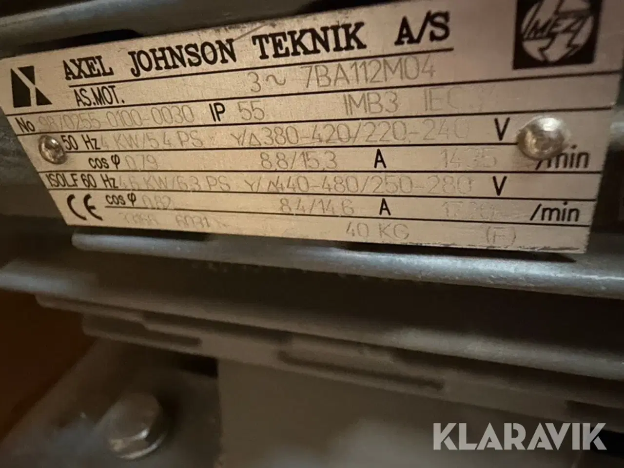 Billede 8 - Industriel ventilator med elmotor Axel Johnson Teknik A/S A.S MOT