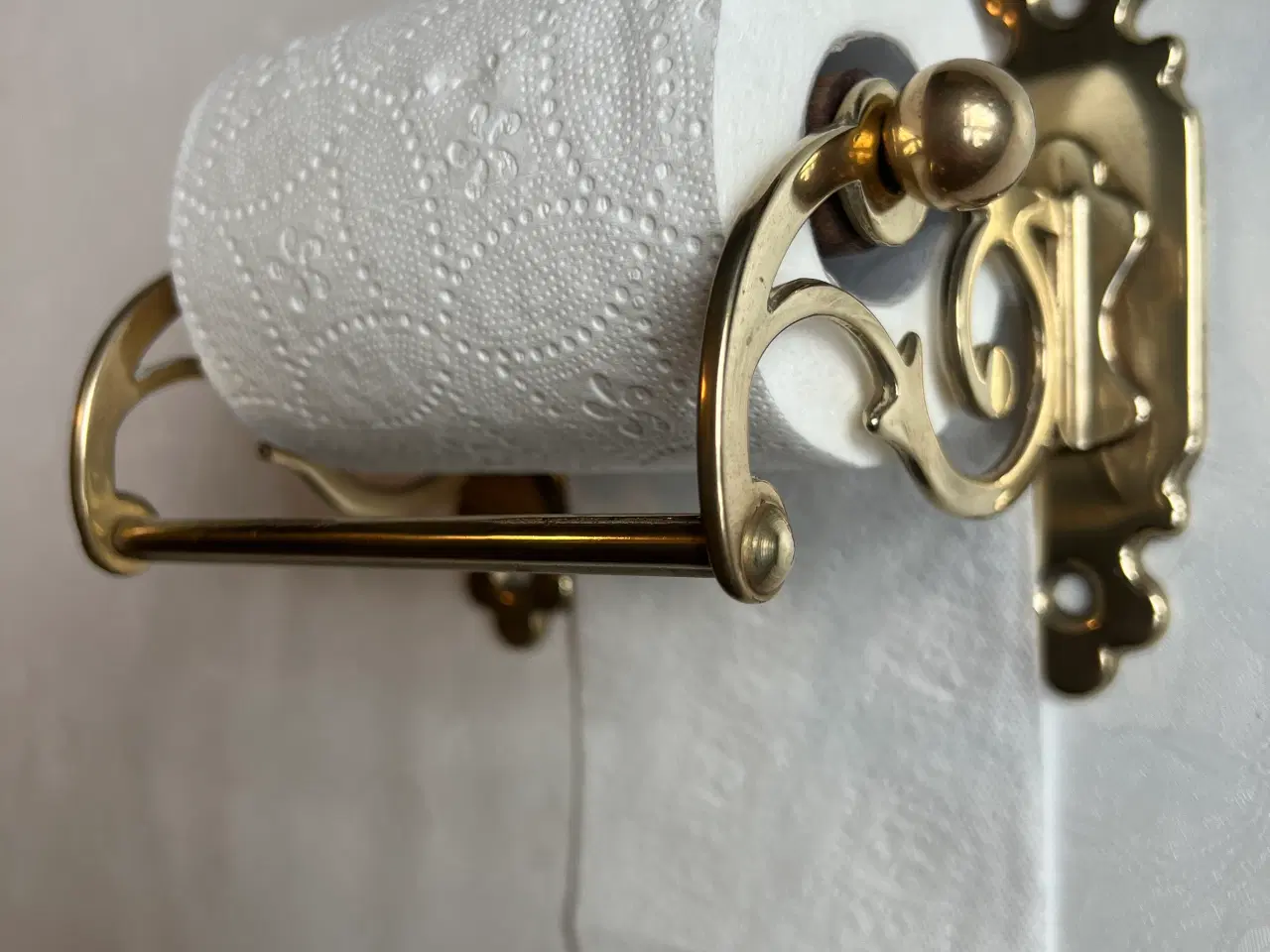 Billede 3 - Smuk retro messing toiletrulle holder 