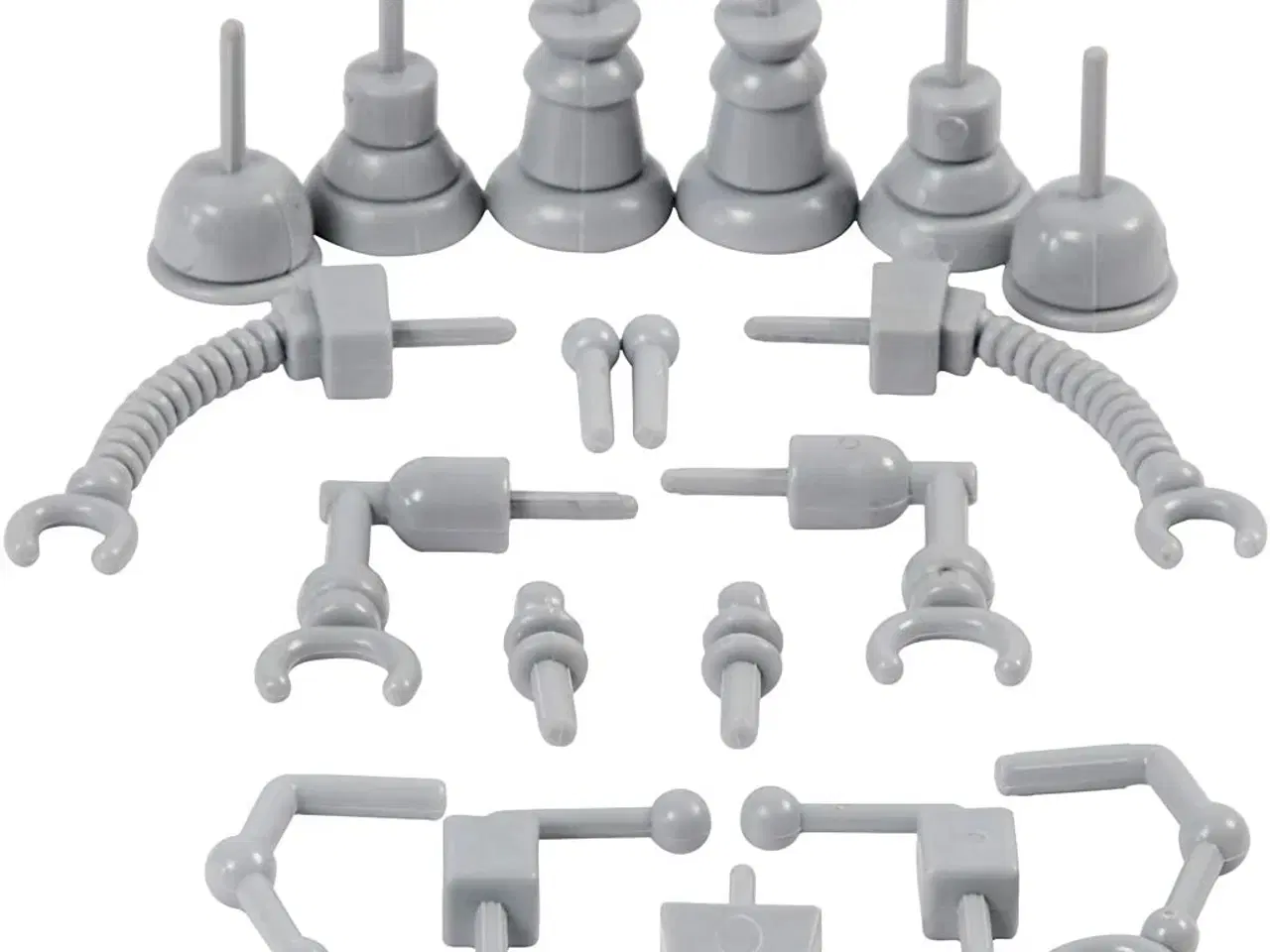 Billede 1 - Robotdele, str. 0,5-6 cm, grå, 19stk./ 1 pk.
